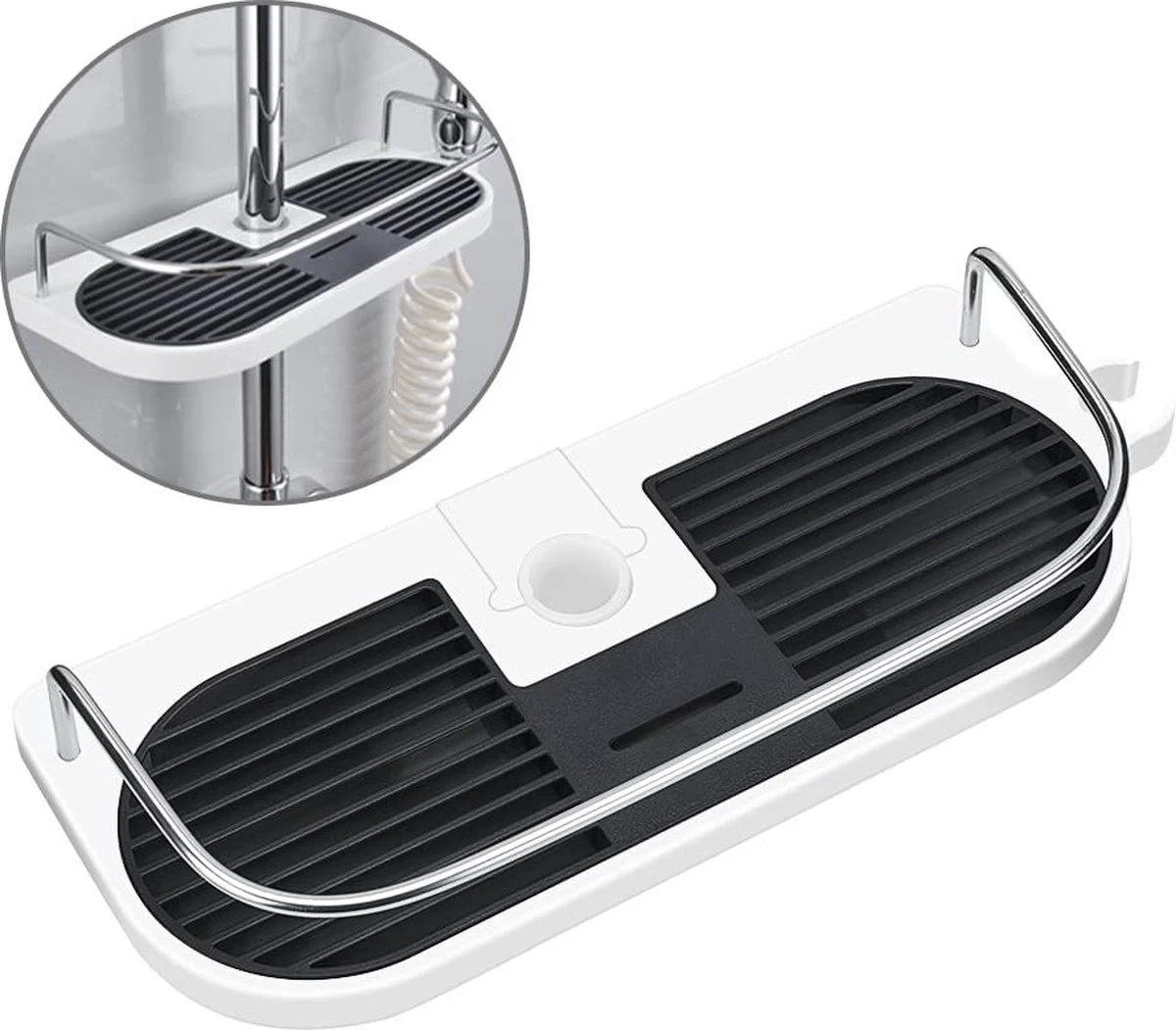 BOTC Doucherek - Zonder Boren - Doucherek Hangend – Badkamer Organizer – Douche Organizer - Doucherekje 1 BOTC Doucherek - Zonder Boren - Doucherek Hangend – Badkamer Organizer – Douche Organizer - Doucherekje