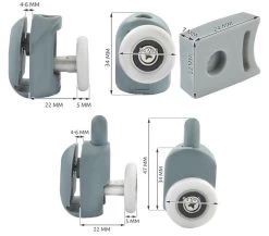 Reserve Wieltjes Voor Douchedeur – Douche Deur Rollers – Wielen Douchedeur – Loopwielen – Katrollen – Set Van 4 Onder En 4 Boven -Grohe Winkel 1200x1054
