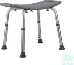 Ketchy Douchekruk - In Hoogte Verstelbaar - Douchekrukje - Roestvrij - 130kg Draagkracht - Comfortabel Zitkussen -Grohe Winkel 1200x1056 2