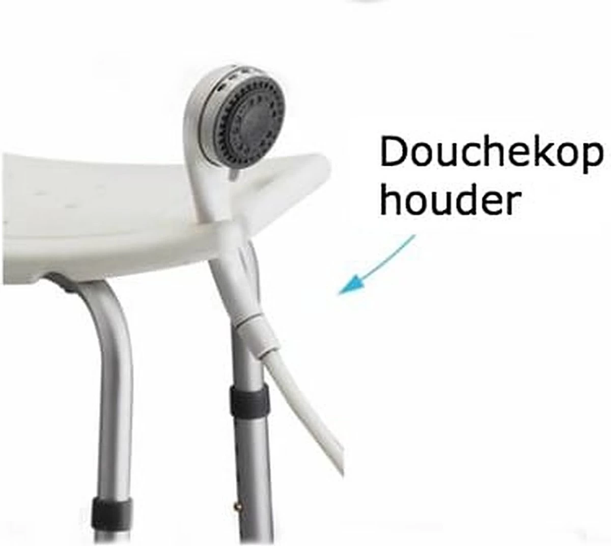 Douchekruk In Hoogte Verstelbaar Met Douchekop Houder En Handgrepen. Anti-slip Structuur 2 Douchekruk In Hoogte Verstelbaar Met Douchekop Houder En Handgrepen. Anti-slip Structuur - Image 2