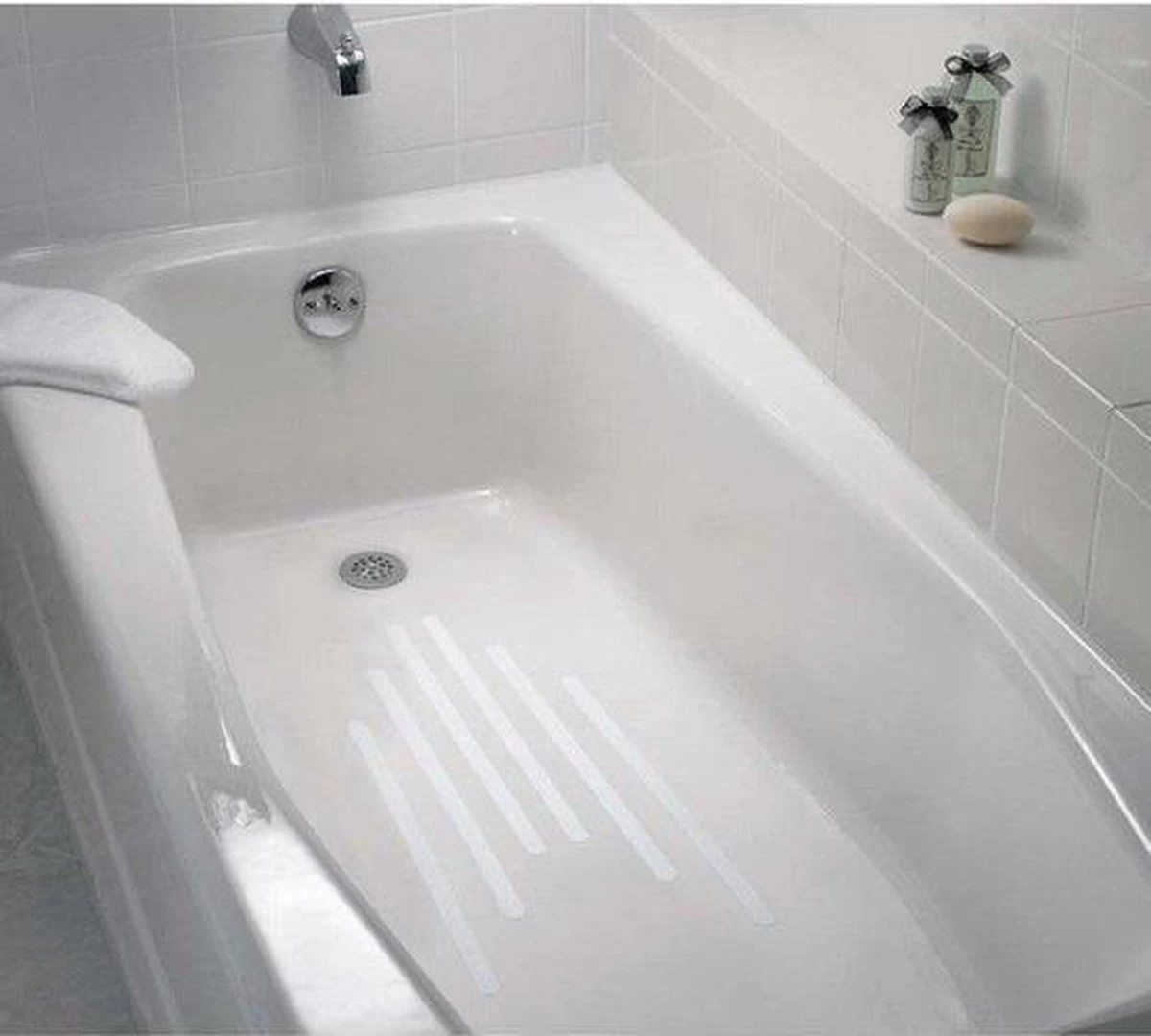 Zelfklevende Antislip Stickers - Antislip Strips 12 STUKS - 20x2 CM - Douche/Bad/Trap Plakstrip 4 Zelfklevende Antislip Stickers - Antislip Strips 12 STUKS - 20x2 CM - Douche/Bad/Trap Plakstrip - Image 4