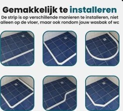 Waterkering Douche - Dorpel - Water Stopper - Dorpelstrip - Water Barrière Strip - Douche Dorpel - Anti Overstromend Water - 1 Meter -Grohe Winkel 1200x1081