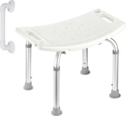 Life&Home Douchekruk - Wandbeugel Bijgeleverd - Douchestoel - 6 Hoogtes - Max 130 Kg - Handgrepen