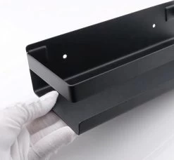 Merkloos Doucherek- Douchemand- Badkamerrek- Badkamer Organiser- Badkamer Organizer-Rekje Voor In De Douche- Badkamer Plank-Rekje Voor Shampoo- RVS- Zonder Boren- Zelfklevend- Rechthoek Vorm- Met Of Zonder Schroeven- Ophangbaar- Met Lijm- 40 Cm- Zwart -Grohe Winkel 1200x1107 4