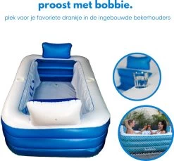 Bobbie. Blue - Opblaasbaar Ligbad Voor 2 Personen - Geschikt Voor Binnen En Buiten - Ijsbad - Zitbad - Zwembad - Badkamer - Bath Bucket -Grohe Winkel 1200x1114