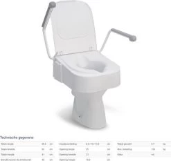 Drive Toiletverhoger Hoogte Verstelbaar 3 Standen - 6,5/10/13,5cm Hoog -Grohe Winkel 1200x1131 2