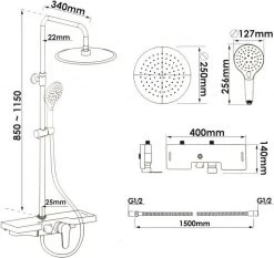 Doucheset - Met Douchemengkraan - En Regendouche - Zwart -Grohe Winkel 1200x1131