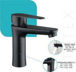 Croom Stytex - Wastafelkraan - Zwart - Badkamerkraan - Waterbesparend -Grohe Winkel 1200x1136 5