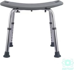 Ketchy Douchekruk - In Hoogte Verstelbaar - Douchekrukje - Roestvrij - 130kg Draagkracht - Comfortabel Zitkussen -Grohe Winkel 1200x1143 2