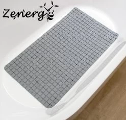Zenergy Badmat - Antislipmat - Douchemat - Grijs - 70x40cm - Antislipmat Bad - Antislipmat Douche - Schimmelbestendig - Met Zuignappen - Wasbaar -Grohe Winkel 1200x1143 5