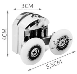 T.R. Goods - Douchedeur Wielen Set Van 8 Stuks Verchroomd - Roestvrij Verchroomd - Reserve Douche Deur Rollers Geleiders Rolletjes - Schuifdeur Katrollen Douchecabine Wieltjes - Set Van 8 Stuks -Grohe Winkel 1200x1152 1