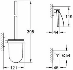 GROHE Essentials Accessoireset - Toiletrolhouder - Toiletborstelset - Haak -Grohe Winkel 1200x1152 9