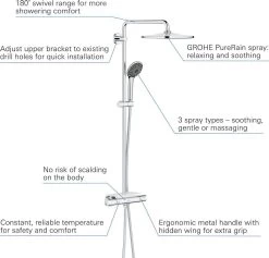 GROHE QuickFix Vitalio Joy 310 Regendouche - CoolTouch - Met Planchet - ø 31 Cm - Chroom 25 GROHE QuickFix Vitalio Joy 310 Regendouche - CoolTouch - Met Planchet - ø 31 Cm - Chroom -Grohe Winkel 1200x1153 3