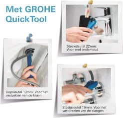 GROHE QuickFix Start Wastafelkraan - S-size - Met Waste - Mat Zwart -Grohe Winkel 1200x1155 13