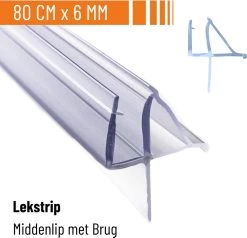 Simple Fix Lekstrip - Douchestrip - Waterkering - 80CM Lang - 6MM Glasdikte - Lekdorpel