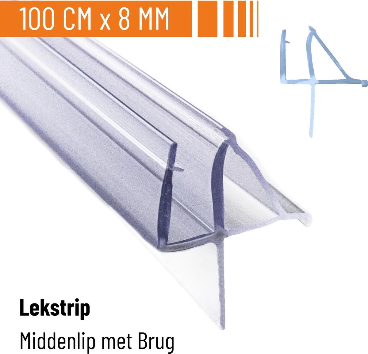 Simple Fix Douchestrip - Douchedeurafdichting - Dorpel - Waterkering - Lekstrip - 100cm Lang - 8mm Glasdikte 1 Simple Fix Douchestrip - Douchedeurafdichting - Dorpel - Waterkering - Lekstrip - 100cm Lang - 8mm Glasdikte