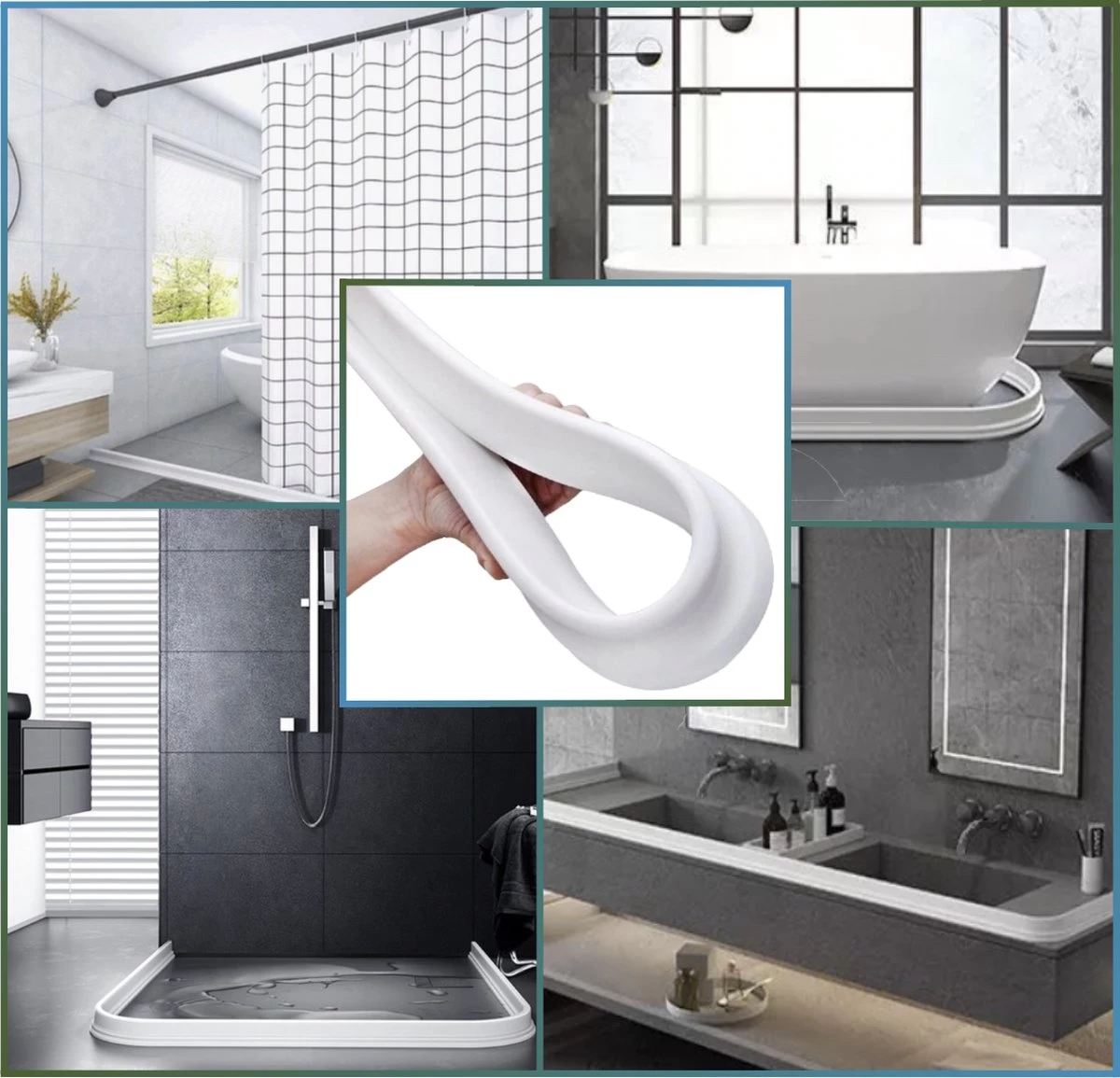 Merkloos Hoge Zelfklevende Waterkering Badkamer 100 Cm - Douchedorpel - Wateroverlast - Douchebak - Waterstopper - Sanitair Dorpel - Water - Douche - Badkamer - Schimmel Badkamer - Douche Kabine - Siliconen 1 Merkloos Hoge Zelfklevende Waterkering Badkamer 100 Cm - Douchedorpel - Wateroverlast - Douchebak - Waterstopper - Sanitair Dorpel - Water - Douche - Badkamer - Schimmel Badkamer - Douche Kabine - Siliconen