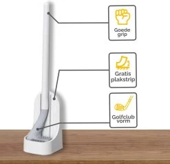 Bradey Toiletborstel Siliconen - WC Borstel Met Houder - Optimale Hygiëne - Golfclub-vorm - Komt In Alle Hoeken -Grohe Winkel 1200x1156 13