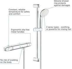 GROHE Grohtherm 1000 Thermostatische Douchekraan - 12 Cm - Chroom - 34153004 -Grohe Winkel 1200x1161 1