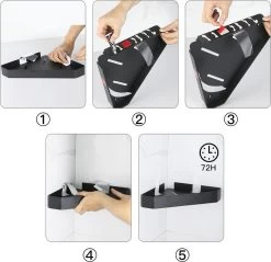 Cgoods Doucherek 2 Laags - Doucherek Zonder Boren - Doucherekje - Douchemandje - Badkamerrek - Badkamer Accessoires - Zwart 15 Cgoods Doucherek 2 Laags - Doucherek Zonder Boren - Doucherekje - Douchemandje - Badkamerrek - Badkamer Accessoires - Zwart -Grohe Winkel 1200x1161 13