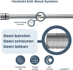 EcoRain – Universele Doucheslang 1.5 Meter – 150 Cm – Anti Lek – G ½ 1/2" - Draaiaansluiting – Waterkraan Slang - Chroom 9 EcoRain – Universele Doucheslang 1.5 Meter – 150 Cm – Anti Lek – G ½ 1/2" - Draaiaansluiting – Waterkraan Slang - Chroom -Grohe Winkel 1200x1161 2