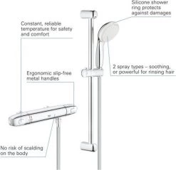 GROHE Grohtherm 1000 Thermostatische Douchekraan - 12 Cm - Chroom - 34153004 -Grohe Winkel 1200x1161