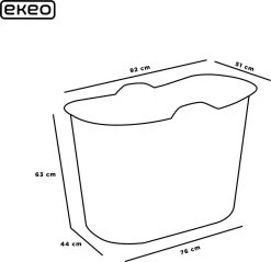 EKEO Zitbad - 200L - Voor Volwassenen - Roze -Grohe Winkel 1200x1161 6