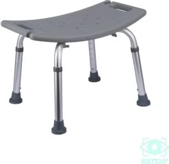 Ketchy Douchekruk - In Hoogte Verstelbaar - Douchekrukje - Roestvrij - 130kg Draagkracht - Comfortabel Zitkussen -Grohe Winkel 1200x1163