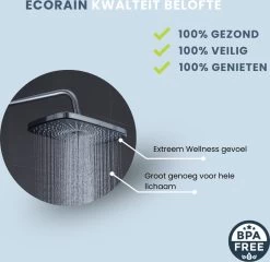 EcoRain – Regendouchekop XL 30 CM – Waterbesparende Douchekop – Hoge Druk – Rechthoekig – Groot – Regendouche - Chrome -Grohe Winkel 1200x1165 2
