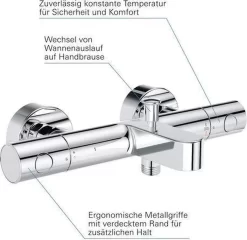 GROHE Grohtherm 800 Cosmopolitan Thermostatische Badkraan - Incl. Omstel En Koppelingen - Chroom - 34766000 16 GROHE Grohtherm 800 Cosmopolitan Thermostatische Badkraan - Incl. Omstel En Koppelingen - Chroom - 34766000 -Grohe Winkel 1200x1165 4