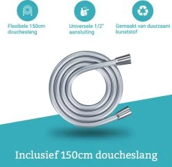 BADO Douchekop Met Slang - Handdouche - Douchekop - Waterbesparend - Doucheslang - Chroom 13 BADO Douchekop Met Slang - Handdouche - Douchekop - Waterbesparend - Doucheslang - Chroom -Grohe Winkel 1200x1166