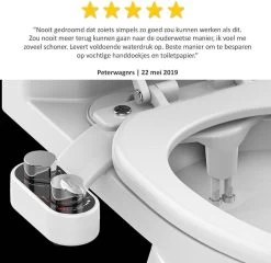 Bidet Handdouche Toilet Sproeier Shattaf Sprayer WC Papier Besparend - Dubbel Spray Warm & Koud Water - Badkamer Accessoires - Freshole® -Grohe Winkel 1200x1167 12