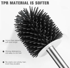 Fleau Luxe WC Borstel Met Houder - Siliconen Toiletborstel - Hygiënisch & Antibacterieel - Vrijstaand Of Hangend - Wit -Grohe Winkel 1200x1169 6