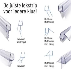 Simple Fix Lekstrip - Douchestrip - Waterkering - 80CM Lang - 6MM Glasdikte - Lekdorpel & Dubbele Middenlip -Grohe Winkel 1200x1171