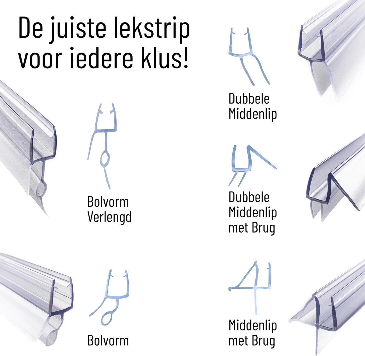Simple Fix Douchestrip - Douchedeurafdichting - Dorpel - Waterkering - Lekstrip - 100cm Lang - 8mm Glasdikte 6 Simple Fix Douchestrip - Douchedeurafdichting - Dorpel - Waterkering - Lekstrip - 100cm Lang - 8mm Glasdikte - Image 6