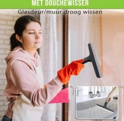 Doucherek Zonder Boren Inclusief Douchewisser - Aan Douchewand - Zwart - Ophangbaar - Zuignap - 2 Laags - Wiper - Shower Rack - Valentijnsdag Cadeau -Grohe Winkel 1200x1172 7