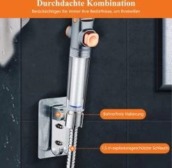 Douchekop - Regendouche Kop - Handdouche Met Hoge Druk - Blazelife Ionische Douchekop - Doucheslang - Dubbele Draaibaar - RVS - Met Slang En Houder -Grohe Winkel 1200x1173