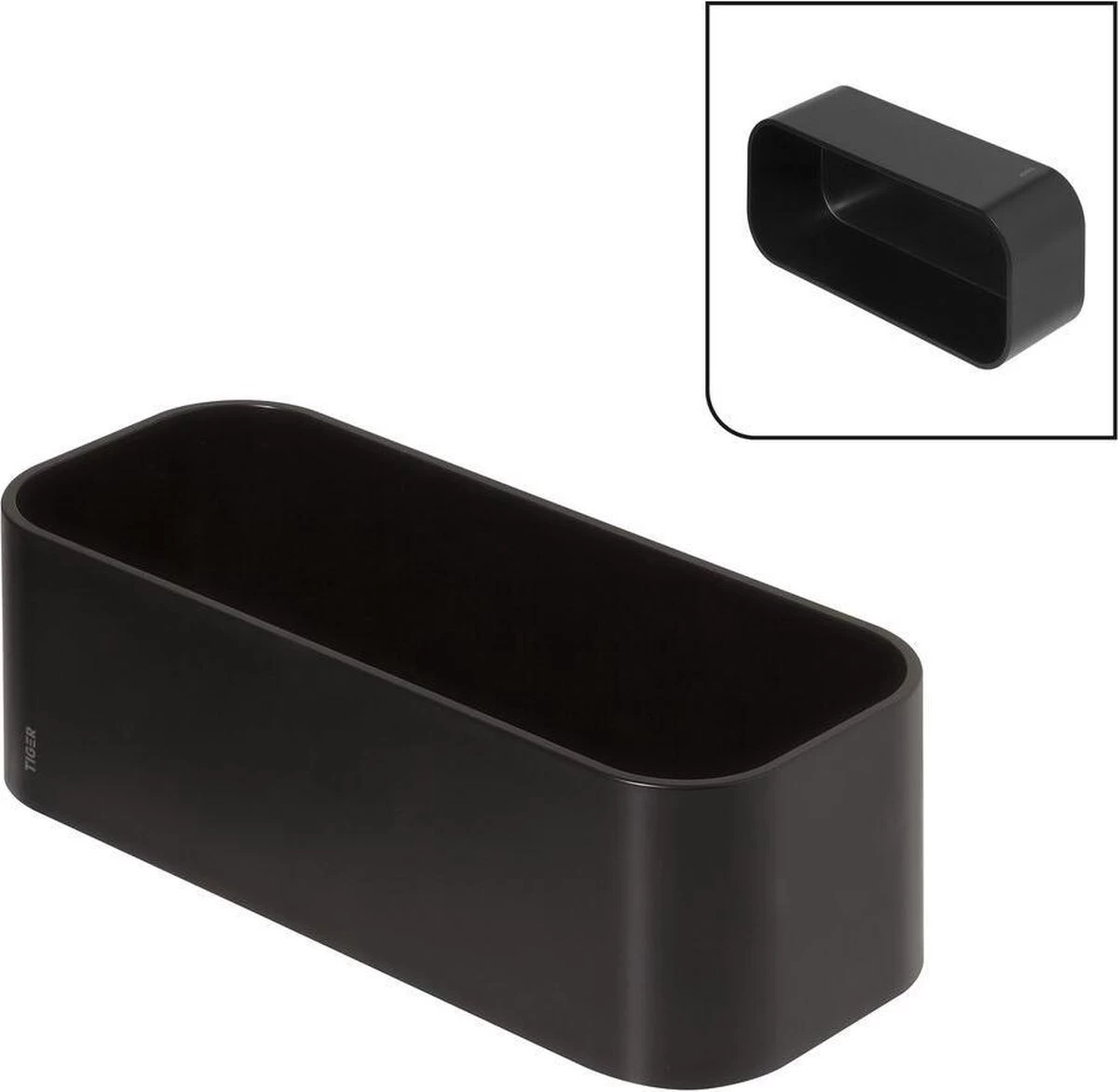 Tiger 2-Store - Wandrekje / Douchemandje - 25 Cm - Zwart 4 Tiger 2-Store - Wandrekje / Douchemandje - 25 Cm - Zwart - Afbeelding 4