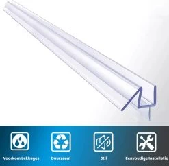 Minismus Douchedeurafdichting Met Waterkering (2 Strips Van 1 Meter, Makkelijk Inkortbaar) - Waterstopper Geschikt Voor Glas Van 6 Tot 8 Mm - Douchedorpel - Lekstrip Voor Horizontale Bevestiging -Grohe Winkel 1200x1175 3
