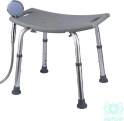 Ketchy Douchekruk - In Hoogte Verstelbaar - Douchekrukje - Roestvrij - 130kg Draagkracht - Comfortabel Zitkussen -Grohe Winkel 1200x1176 3