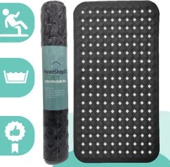 The Original - Douchemat Antislip - Zwart - 88x40cm - Antislipmat Badmat Voor Bad & Douche - Anti Slip Mat Met Zuignappen