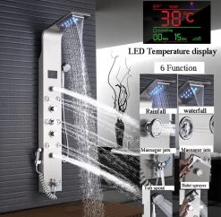 Douchepaneel Met Massage - Regendouche - Massage Jets - Waterval Douche - Met Thermostaatkraan En Handdouche - Zilver - Opbouw - Douchekop - Flanner® 13 Douchepaneel Met Massage - Regendouche - Massage Jets - Waterval Douche - Met Thermostaatkraan En Handdouche - Zilver - Opbouw - Douchekop - Flanner® -Grohe Winkel 1200x1177 5