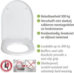WENKO WC Bril Sindia - Wit Duroplast - Easy-Close Sluiting - Fix-Clip Bevestiging In RVS - Belastbaar Tot 300 Kg - Toiletbril - Toiletzitting -Grohe Winkel 1200x1184 1