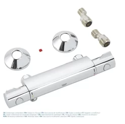 GROHE Grohtherm 800 Thermostatische Waterbesparende Douchekraan - EcoJoy® - 15 Cm - Met Koppelingen - Chroom -Grohe Winkel 1200x1192 6