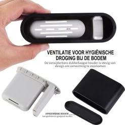 Lopoleis WC Borstel – Toiletborstel – Gesloten Bodem – WC Borstel Met Randreiniger – Siliconen – Zwart – WC Borstel Met Houder – Vrijstaand – Hangend – WC Borstel En Houder -Grohe Winkel 1200x1194 11