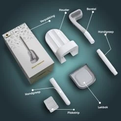 Bradey Toiletborstel Siliconen - WC Borstel Met Houder - Optimale Hygiëne - Golfclub-vorm - Komt In Alle Hoeken -Grohe Winkel 1200x1195 14