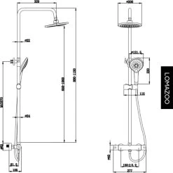 LOMAZOO Regendouche Met Thermostaatkraan - Doucheset Zwart - Regendoucheset - Zwart [COOPER] -Grohe Winkel 1200x1195 6