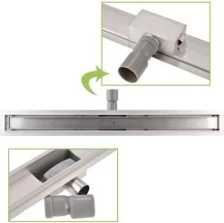 Douchegoot RVS FLENS - 80 CM - Met Uitneembaar Sifon & Uitneembaar Haarfilter -Grohe Winkel 1200x1197