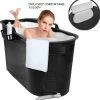 LIFEBATH - Zitbad Mira - Bath Bucket XL - Inclusief Hoofdkussen - 400L - Ligbad 122 Cm - Zwart