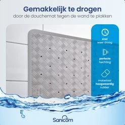 Merkloos Douchemat - Antislip Mat - Antislipmat Douche - Badmat - Schimmelbestendig - Met Zuignappen - Wasbaar - Grijs 15 Merkloos Douchemat - Antislip Mat - Antislipmat Douche - Badmat - Schimmelbestendig - Met Zuignappen - Wasbaar - Grijs -Grohe Winkel 1200x1200 1053